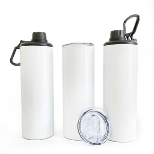 Tazas de vaso de sublimación blanca lisa de acero inoxidable