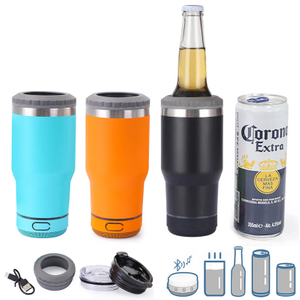 Enfriador de latas aislado con altavoz Bluetooth de 14 oz al por mayor