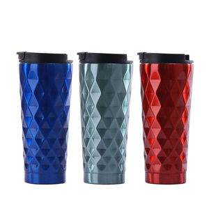 Tumbler de café portátil de fugas de metal térmico con proveedor de tapa 