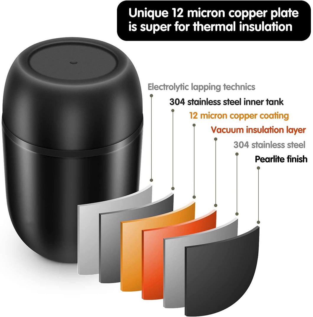 Fabricante de frasco de alimentos para ni&ntilde;os aislados aislados de acero inoxidable 