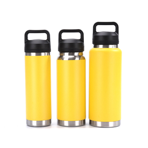 Botella de agua de campamento aislada de gran volumen con recubrimiento en polvo a granel