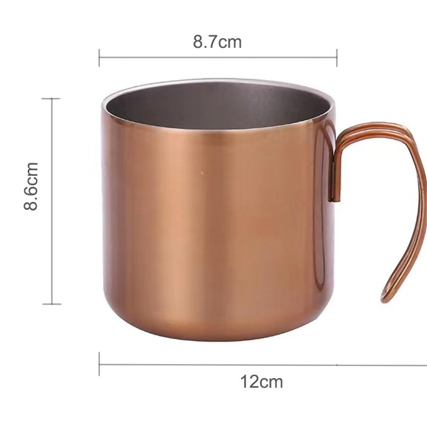 Taza para acampar de senderismo al aire libre de metal s&oacute;lido con mango