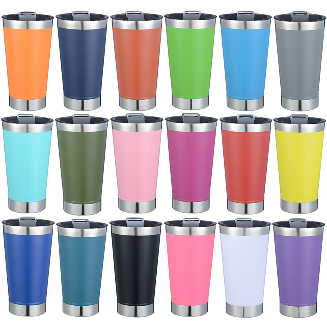 Wholesell Mantenga fr&iacute;as tazas de cerveza de metal reutilizable con abridor