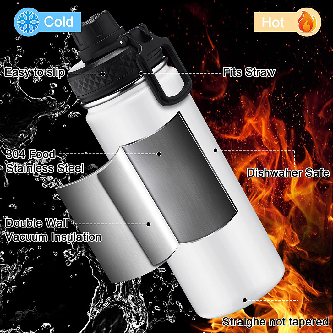 Botella de agua aislada de metal de sublimaci&oacute;n de regalo personalizado de bricolaje 