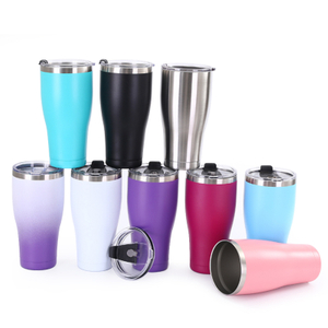 Vasos aislados de acero inoxidable para café con tapa