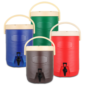 Enfriador de fiesta con cubo de hielo aislado con logotipo personalizado y espita 