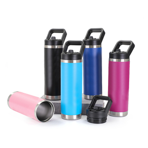 Botella de matraz deportivo aislada de vacío de acero inoxidable de gimnasio