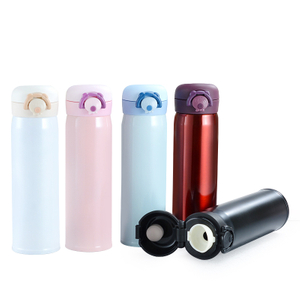 Botella de viaje personalizada con taza termo de café de acero inoxidable con logotipo