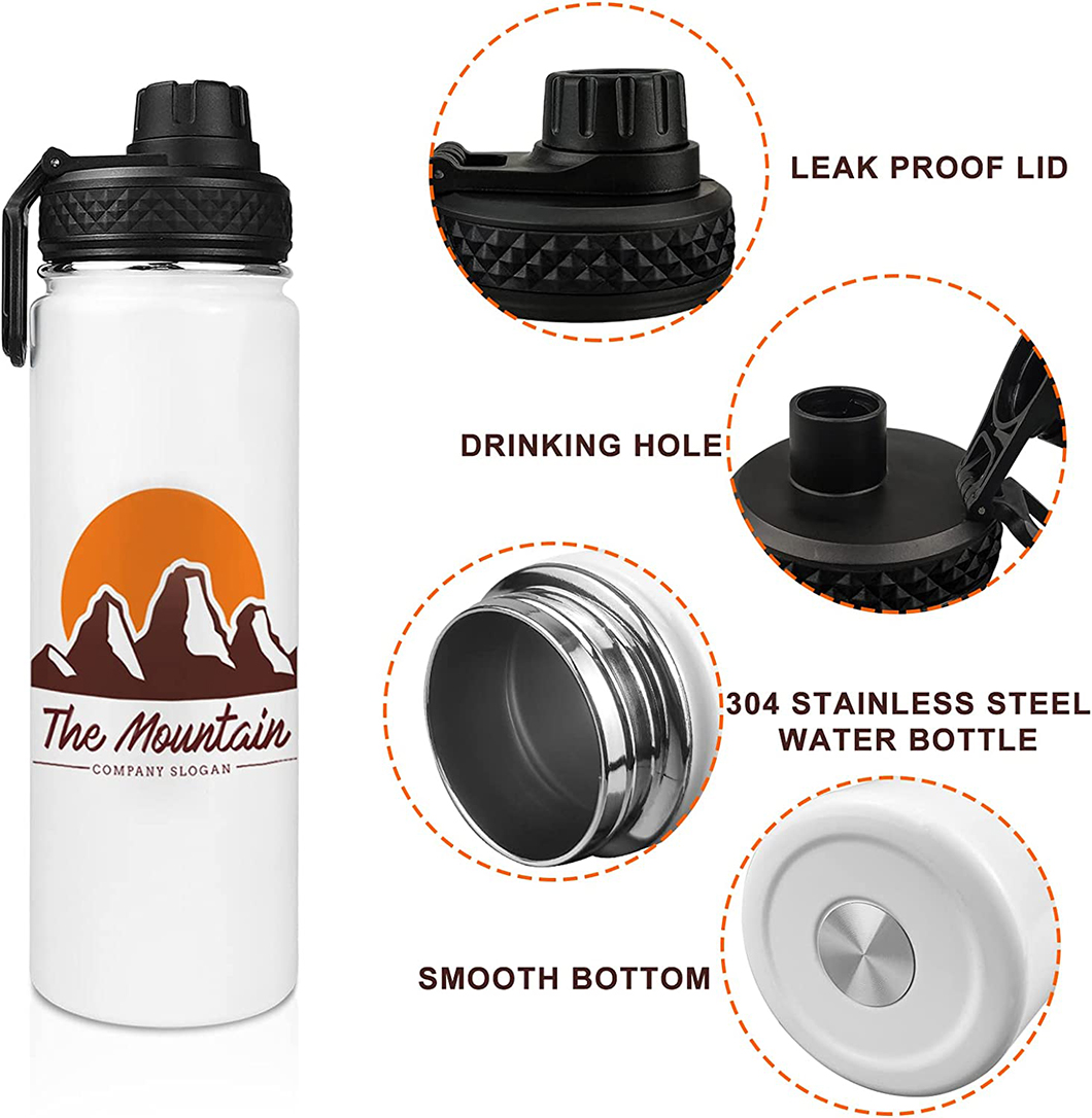 Botella de agua aislada de metal de sublimaci&oacute;n de regalo personalizado de bricolaje 