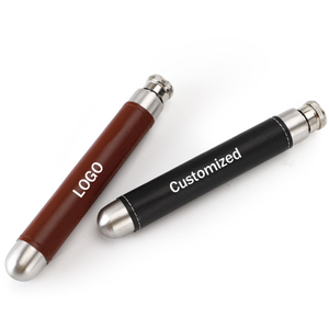 Petaca de cuero de acero inoxidable al por mayor con embudo