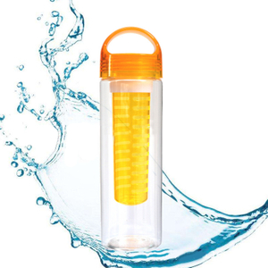 Botella de agua de infusión de frutas personalizable con infusor para gimnasio 